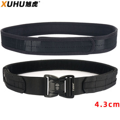 4.3 Aluminum Alloy Hook Tool Belt Outdoor Ranger Tactical Belt Multi-Function MOLLE Nylon Inner and Outer Belt Set