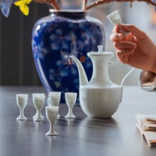 玉柏玲珑景德镇白酒杯套装2025新款玲珑陶瓷白酒分酒器酒盅酒具