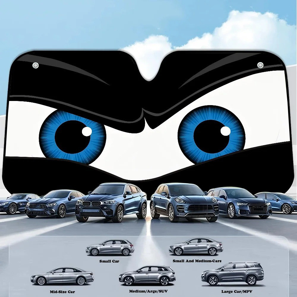 Cross-Border Dropshipping Amazon Hot-Selling Fun Eye-Shaped Car Sunshade for Windshield Sun Protection and Heat Insulation