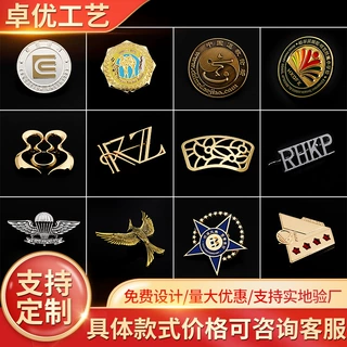 金属徽章定制马口铁胸章校徽烤漆滴胶纪念章公司logo纪念礼品跨境