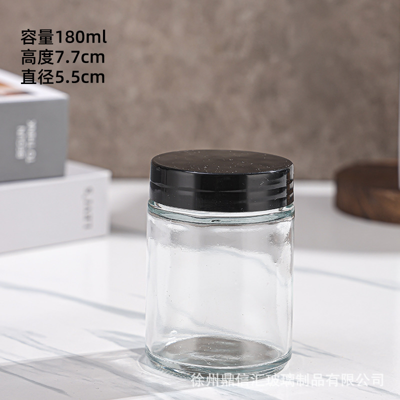卸売および小売透明な花茶ボトル 300 ミリリットルガラスマスクボトル 500 ミリリットルストレートガラス瓶 30 ミリリットルクリームボトル|undefined