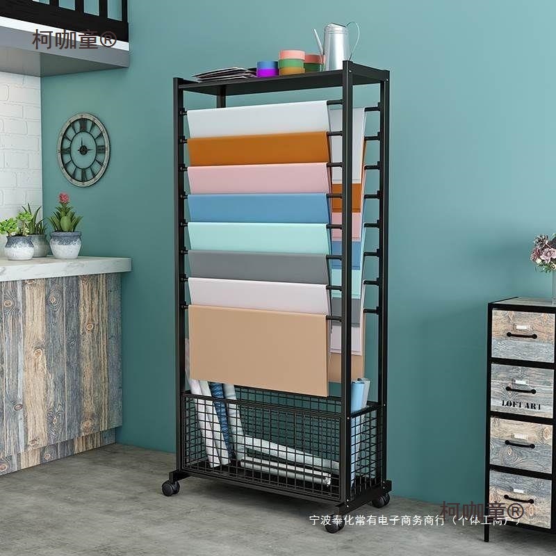 新款铁艺丝带架鲜花包装纸架缎带织带彩带收纳展示架花店用麦太保