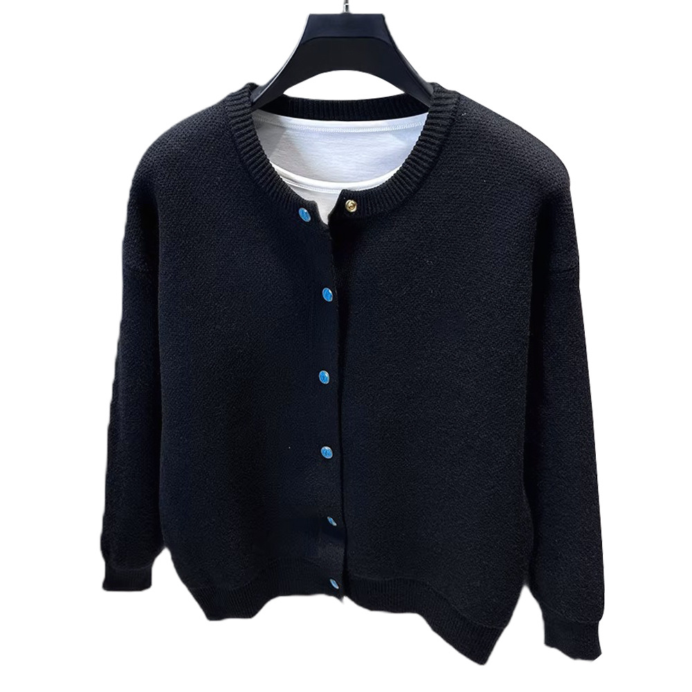 Explosiones transfronterizas de tamaño europeo bordado cardigan suéter de punto chaqueta de hombre botón turquesa fábrica de marea al por mayor