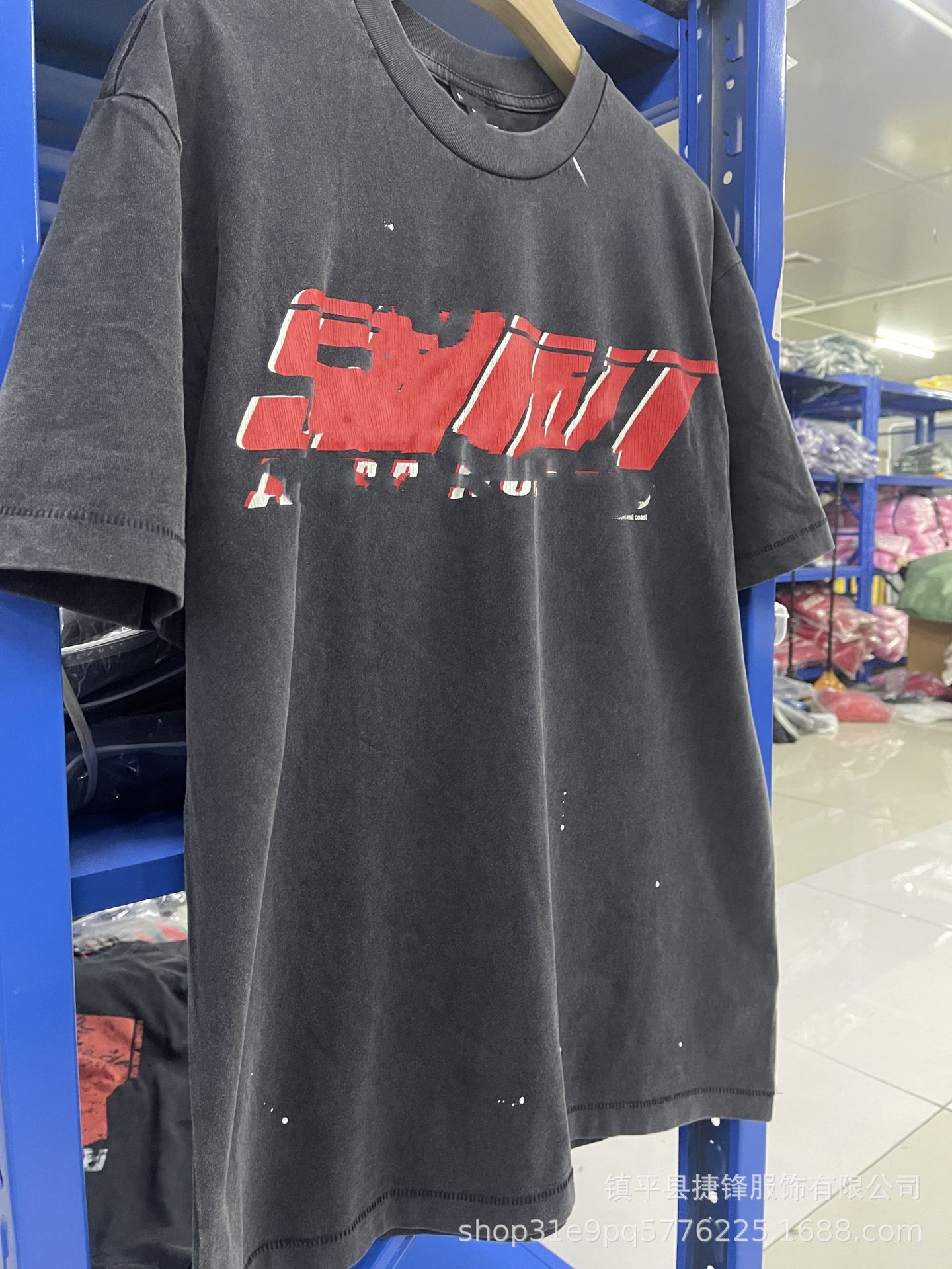 クロスボーダーの新型欧米のファッションブランドのレトロな水洗いは古い落書きをします。