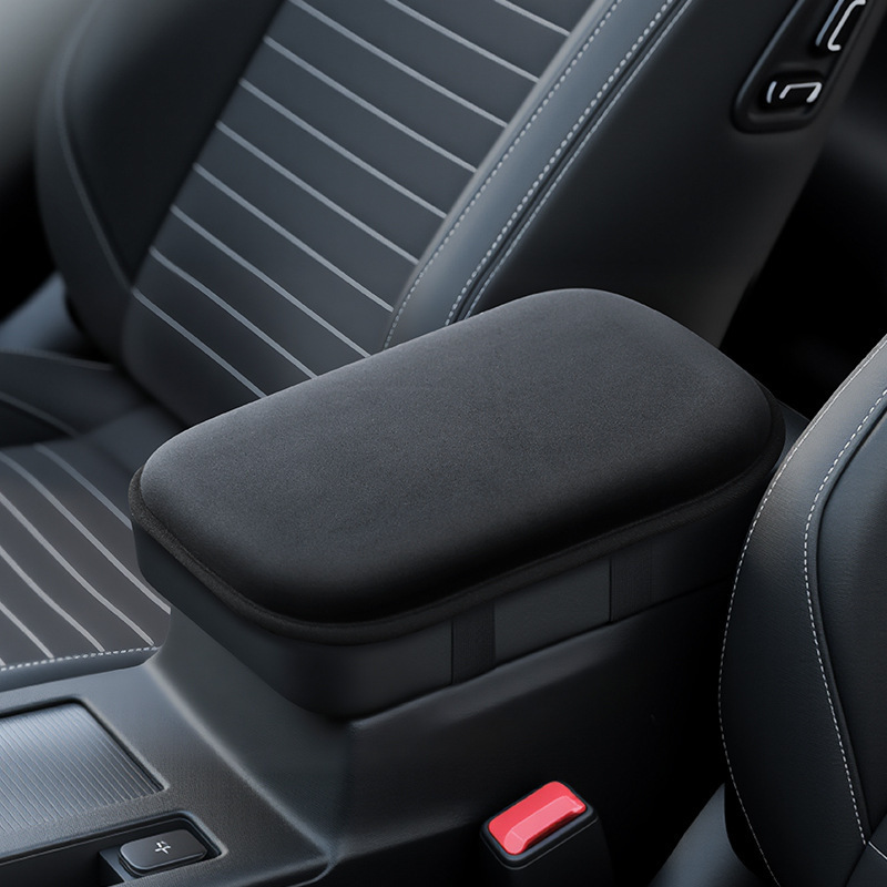 Cross-border new armrest box heightening pad, plush and thickened armrest cushion for car interior, car center console armrest pad