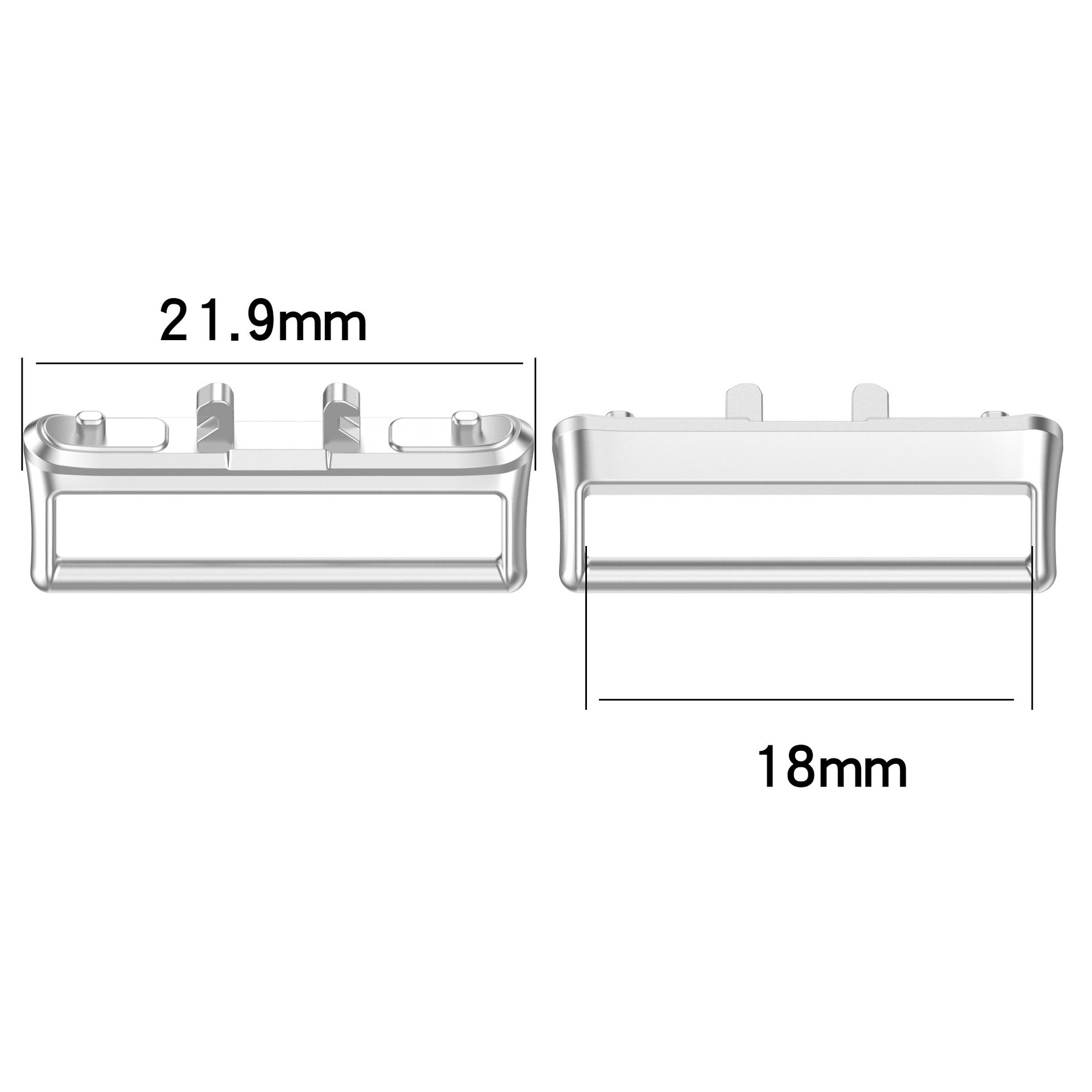 Suitable for Samsung watch Galaxy Fit3 connector SMR390 metal head 18/20MM stainless steel in stock Specification drawing