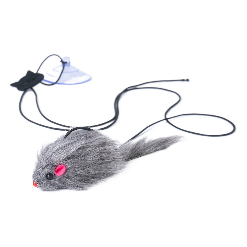 Gato de juguete auto-Hola colgando puerta-tipo retráctil gato rascarse cuerda pequeño ratón divertido gato palo mascota gato suministros divertido gato palo