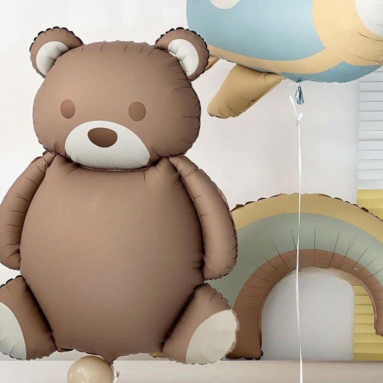 小熊鋁膜氣球抱抱熊兒童生日周歲派對場景裝飾布置立體卡通組裝