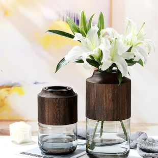 ԭɫ��ɫ�߼��в�����ƿ���W ins�p�ݿ͏d�廨ƿľ��ľ�����С��