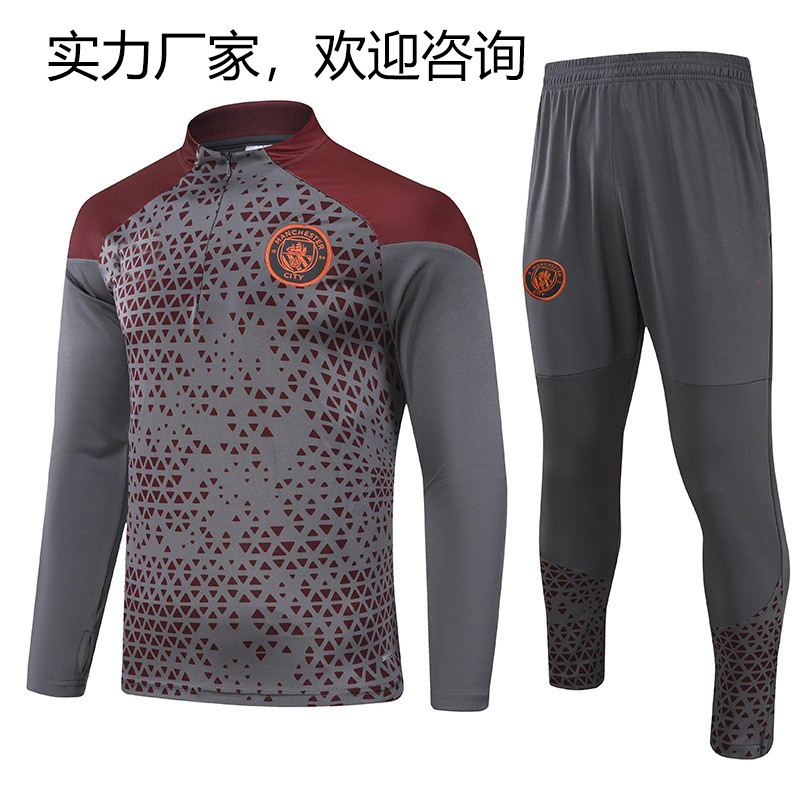 2324 Real Madrid Piyin Special Edition Traje de uniforme de fútbol de manga larga Traje de entrenamiento de competición de otoño e invierno para hombres Traje de media cremallera