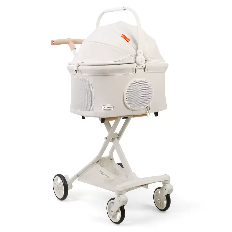 新款跨境宠物推车狗狗猫咪泰迪外出露营野餐包折叠便携批发车载