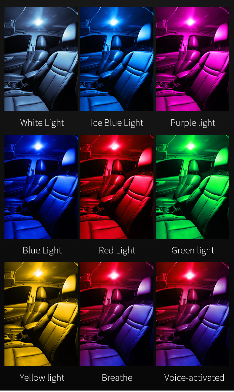 Car atmosphere light car touch light car sole induction light car interior reading light LED decorative light modification