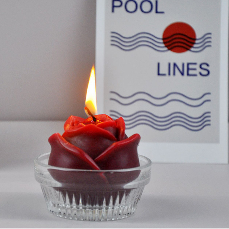 Creativo Día de San Valentín regalo vintage Rosa flor aromaterapia vela creativo Regalo boda aromaterapia hogar pequeños adornos