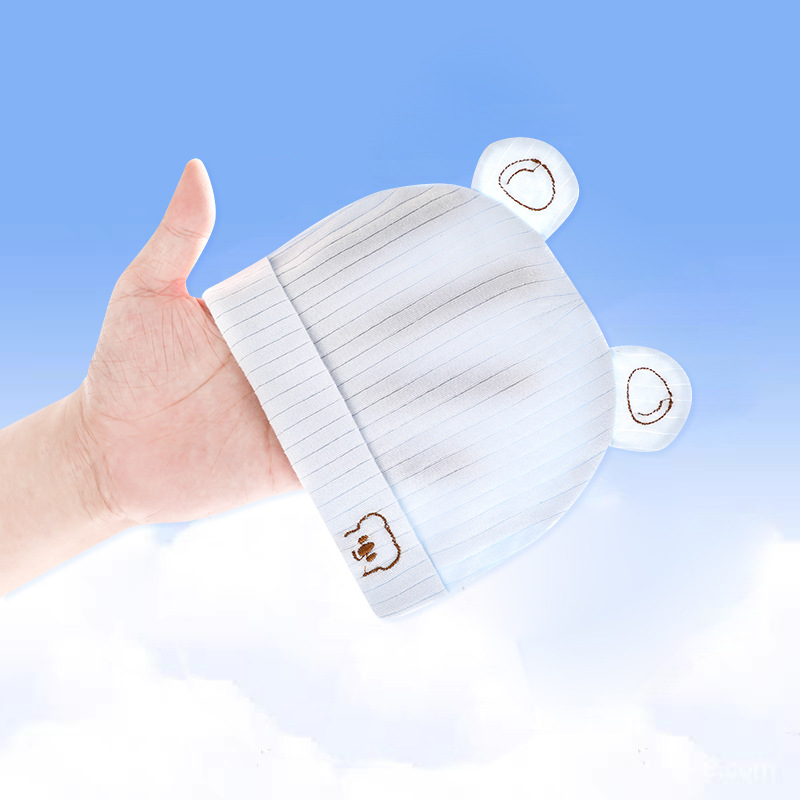 Sombreros para bebés de verano delgados sombreros de doble capa recién nacidos 0 - marzo bebés algodón transpirable sin hueso sombrero de puerta de protección de halogen