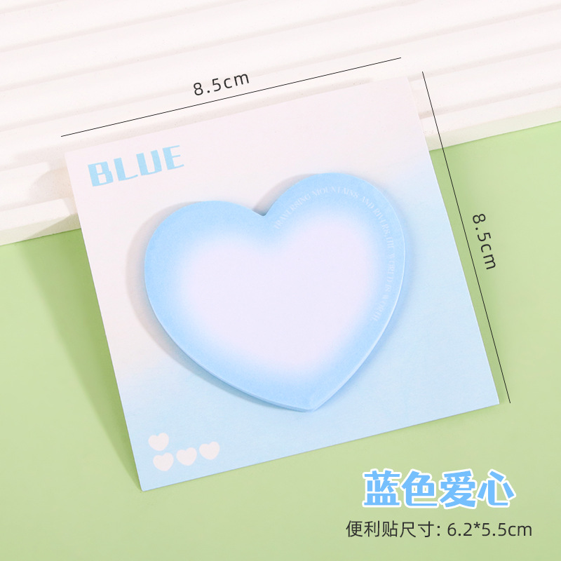 Pegatinas adhesivas de forma especial de color personalizadas de estilo ins, notas adhesivas de mensajes de estudiantes de sentido avanzado, se pueden pegar notas adhesivas desgarradas a mano