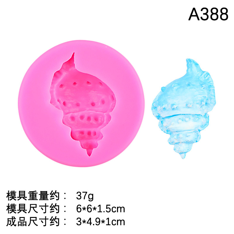 Ocean Conch Series Molde de silicona Chocolate Funda de chocolate Decoración de pastel de goteo Molde de herramienta de decoración de yeso