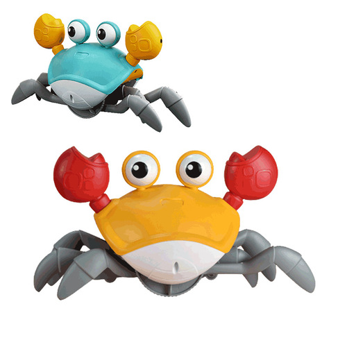 Electric induction crab toy baby can crawl and walk to avoid obstacles crawling toy street stall wholesale