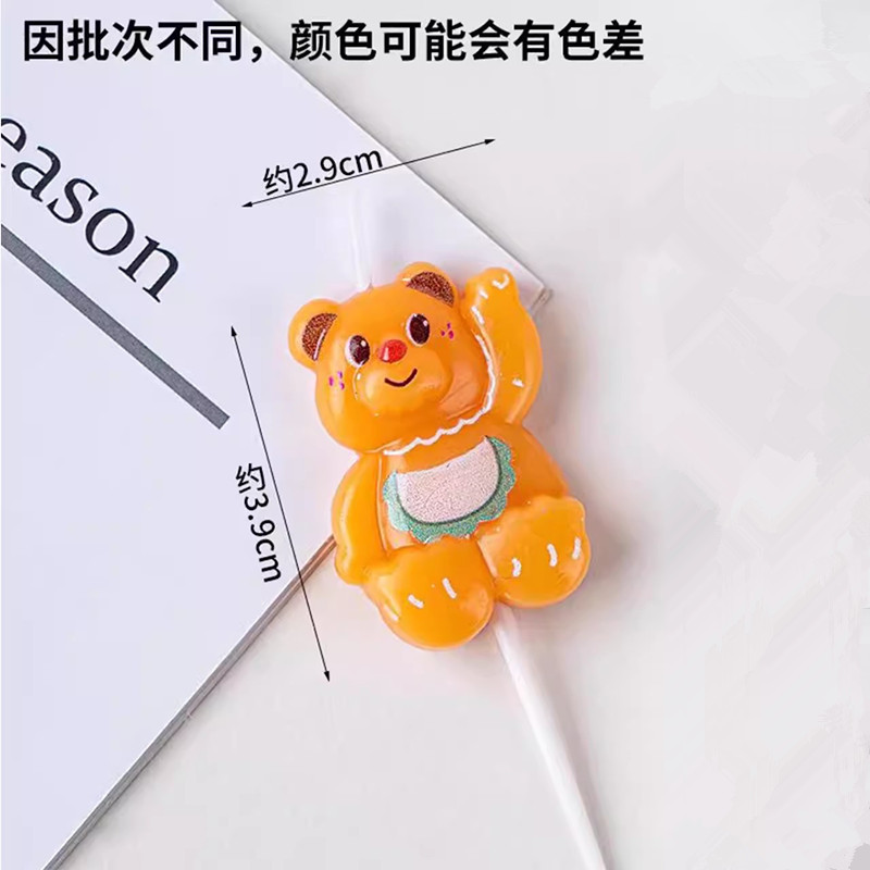 Celebritad en línea ins amor osos decoración de pastel de bandera dibujos animados HBD niños feliz cumpleaños postre vestido plugin