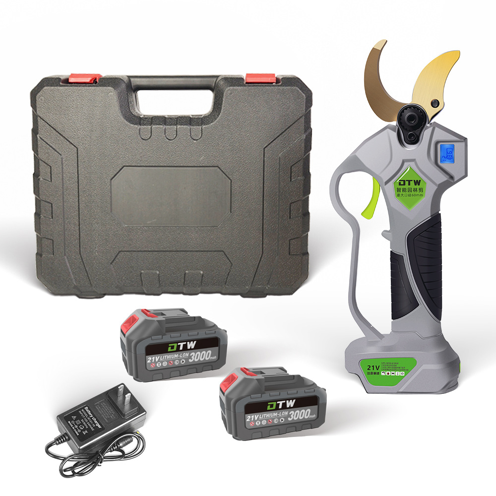 Tijeras de podar eléctricas sin escobillas tijeras de jardín de árboles frutales de litio eléctricas se centran en las ramas de frutas directas de fábrica al por mayor