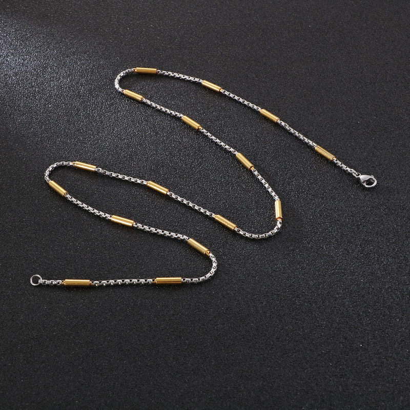 14g Weight PVD Coated Gold Plating Process 18K Real Gold Plated Plating Material Necklace Classification 304 Stainless Steel Chain Material 1 Piece Quantity Daily Occasion 304 Stainless Steel Material Geometric Pattern Unisex Gender Simple Style Style Waterproof Non Tarnish Craft PVD Coated 18K Gold Plated Geometric Titanium Steel Simple Style Waterproof Non Tarnish Titanium Steel Necklace 3