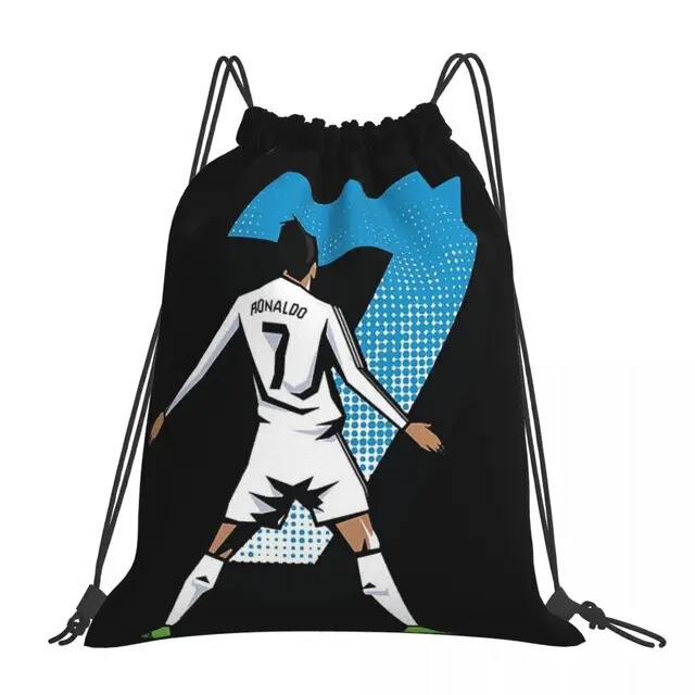 Popular Football Star C Luo peripheral canvas strap backpack fashion casual backpack for men and women Popular Football Star C Luo peripheral canvas strap backpack fashion casual backpack for men and women