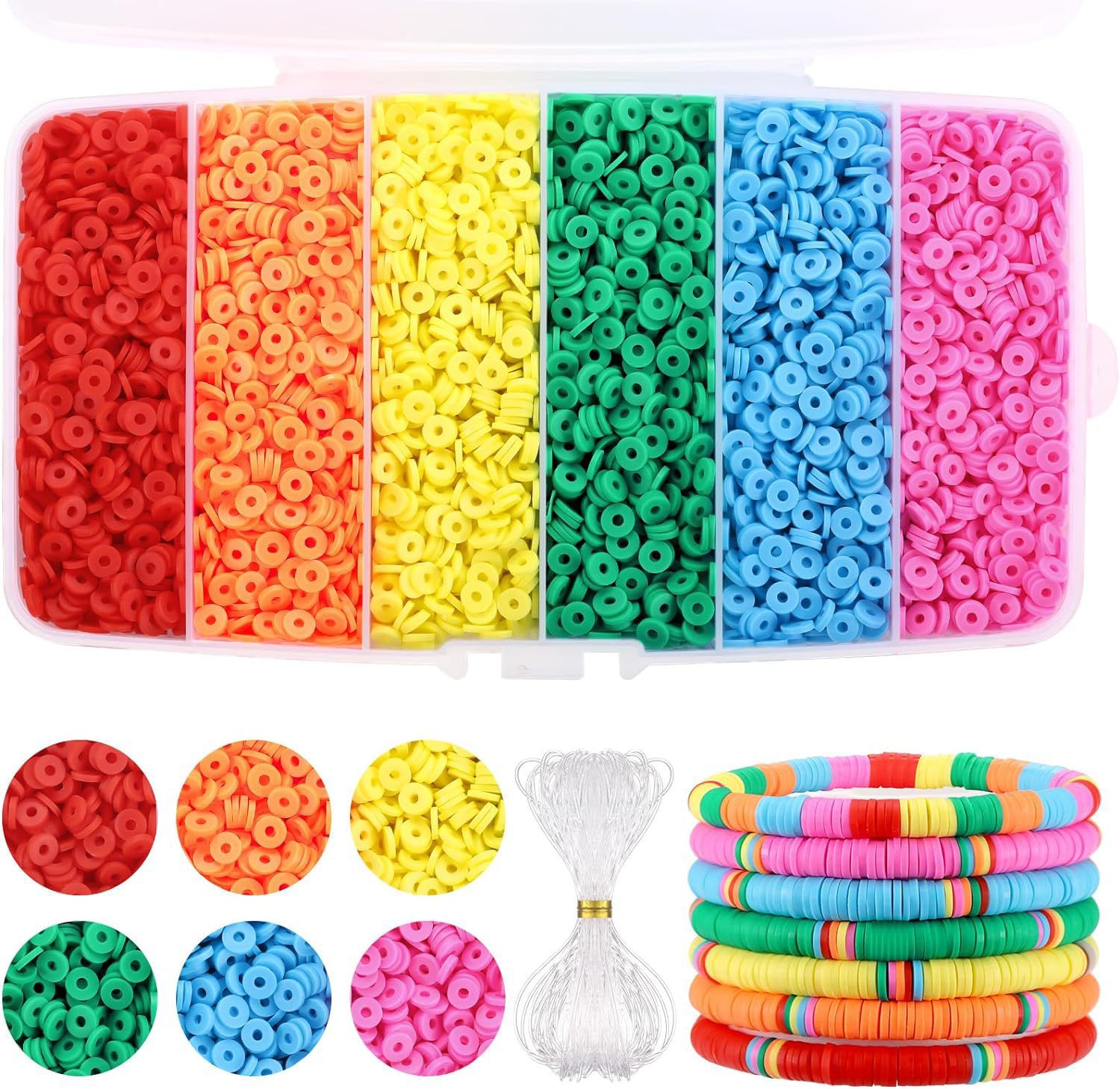 270g Weight Beads, Rope Jewelry Making Type DIY Jewelry Accessories Classification 1 Set Quantity Glass, soft clay Material Letter, Solid Color Pattern Spray Paint Design Casual, Simple Style Style 1 Set Glass Soft Clay Letter Solid Color DIY Jewelry Accessories Beads Rope 12