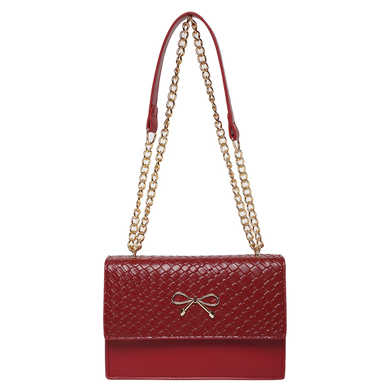 Bolso debajo de la axila de cadena para mujeres 2025 primavera nueva línea bordada de diamante de estilo extranjero bolso de hombro bolso pequeño bolso cuadrado para mujeres