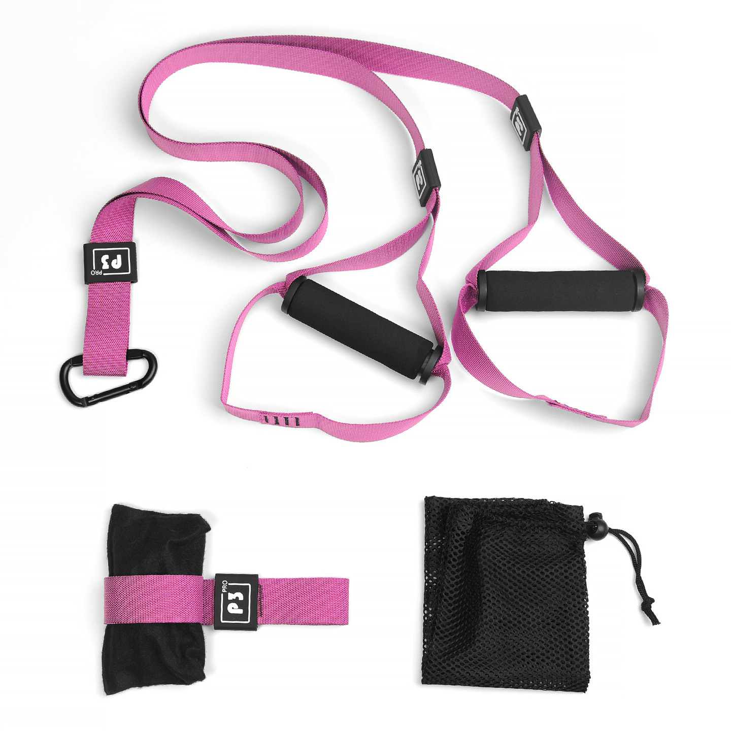 Cinturón de entrenamiento de suspensión para fitness en casa P3, equipo de fitness, cinturón de dominadas, banda de resistencia azul marino, sistema de entrenamiento de suspensión.