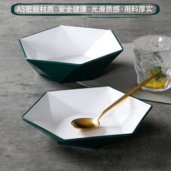 仿瓷餐具密胺盤子商用六邊盤餐廳飯店炒菜拼盤冷菜涼菜餐盤水果盤