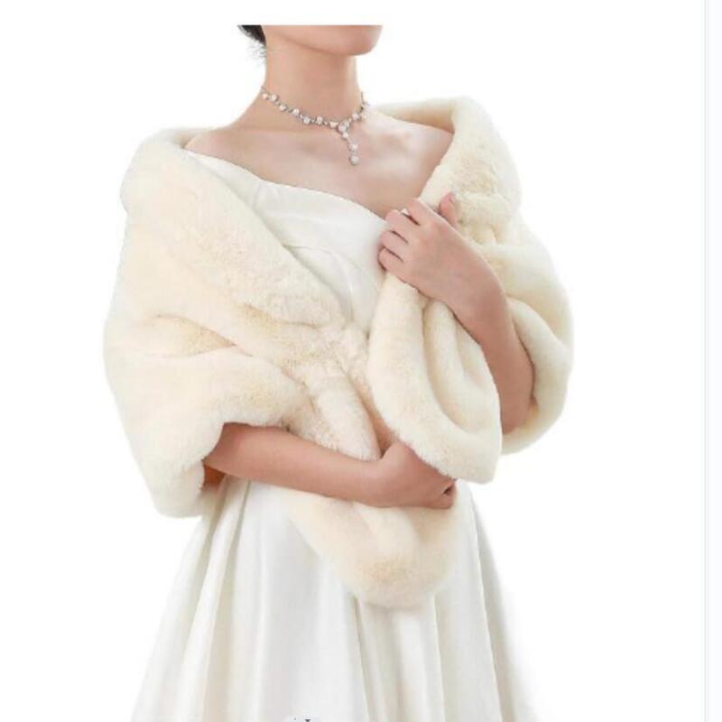 Amazon new Christmas dress versatile faux rabbit fur shawl fur cape waistcoat small coat lapel shawl
