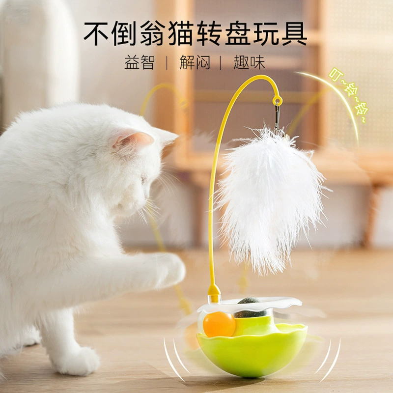 Кошачья игрушка тумблер дразнит кошачью палочку перья от привет