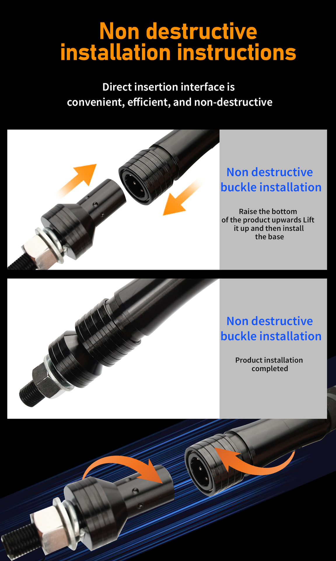Off-Road Vehicle Atv Led Flagpole Light Rear Trunk Warning Light Car Spiral Running Light Decorative Light Suv Antenna Light