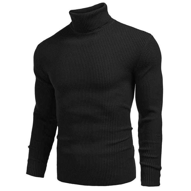 New Winter Turtleneck Thick Mens Sweaters Casual Turtle Neck Solid Color Quality Warm Slim Turtleneck Sweaters Pullover Men_voghion.com