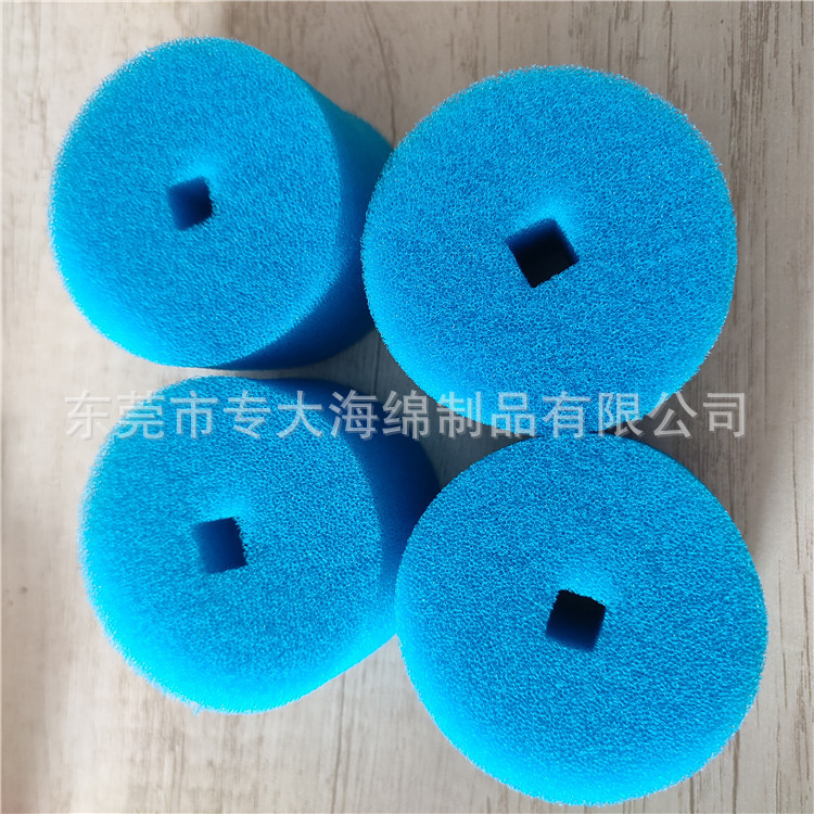 各种厚度蜂窝状黑白彩色打孔过滤棉柱/管 泳池净水活性炭过滤海绵