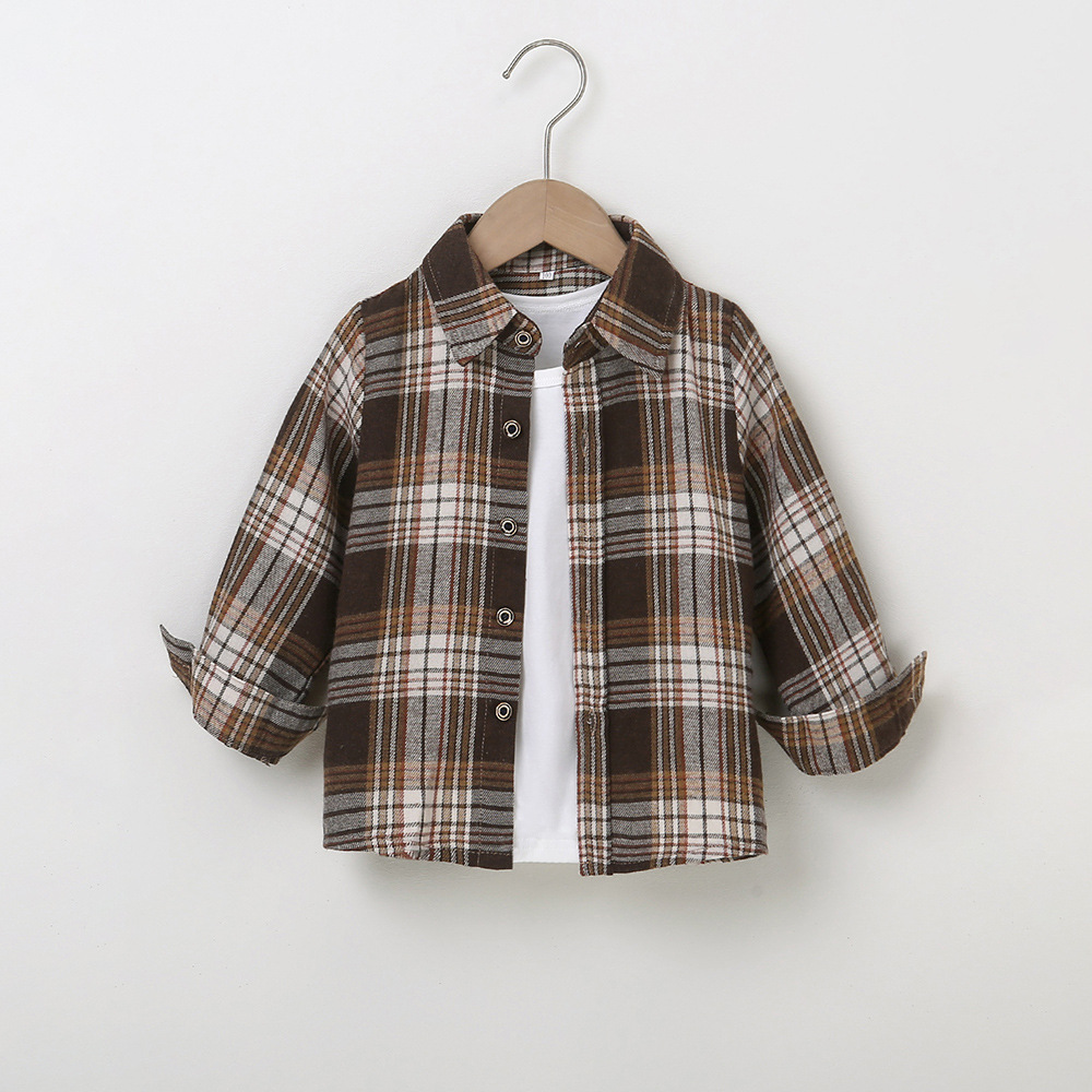 (Трансграничная торговля), осенняя рубашка для мальчиков, осенний детский лонгслив, в корейском стиле, в западном стиле