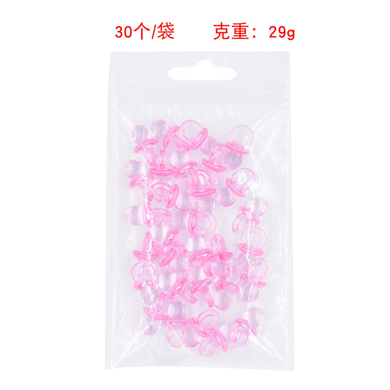 Acrílico transparente chupete bautismo bebé ducha Luna Llena regalo niño niña decoración 30 unids