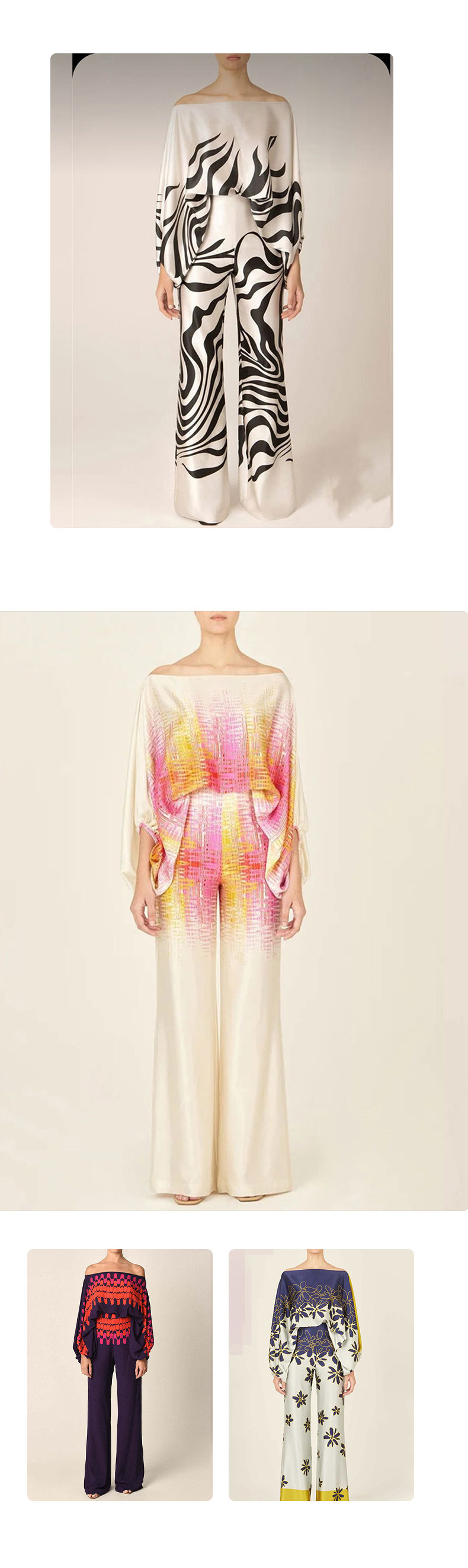 Fashionable Women's Printed Top And Wide Leg Pants Set For Spring_voghion.com