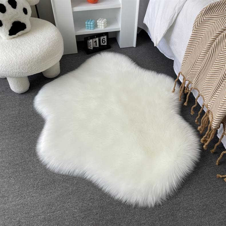 Carpet Door Mat Can Be Cut, Wabi-Sabi Style Carpet, Light Luxury Floor Mat, Silent Tatami Bay Window, Double-Sided Gray-White Carpet