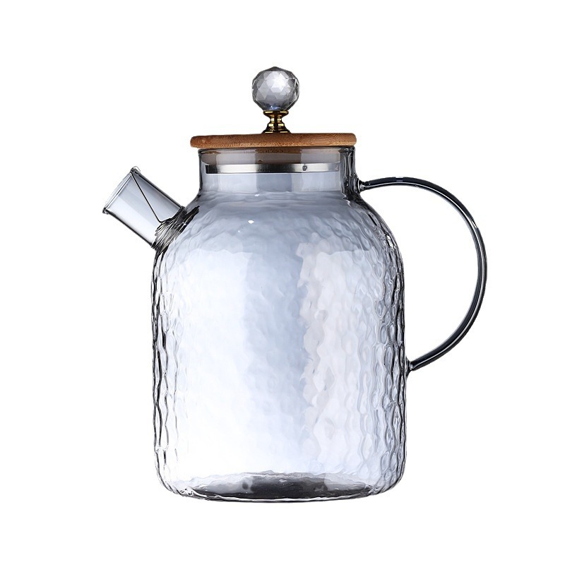 De vidrio hervidor de agua fría traje resistente al calor de alta temperatura de la tetera fruta de la flor tetera Taza refrigerador hogar agua hirviendo hervidor de agua fría