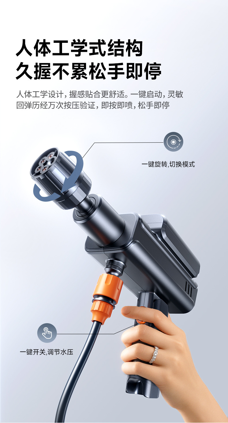 Wireless Car Washer High Pressure Washer Electric Lithium Battery