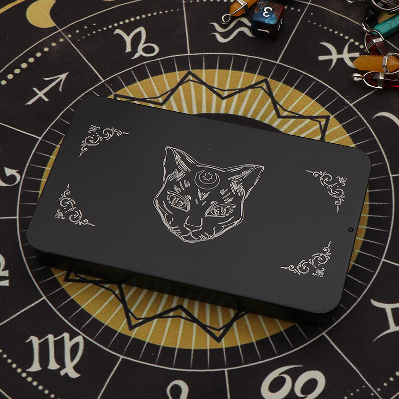 Cross-border new iron BOX TAROT BOX card Luen symbol accessories chess table game peripheral Cross-border new iron BOX TAROT BOX card Luen symbol accessories chess table game peripheral
