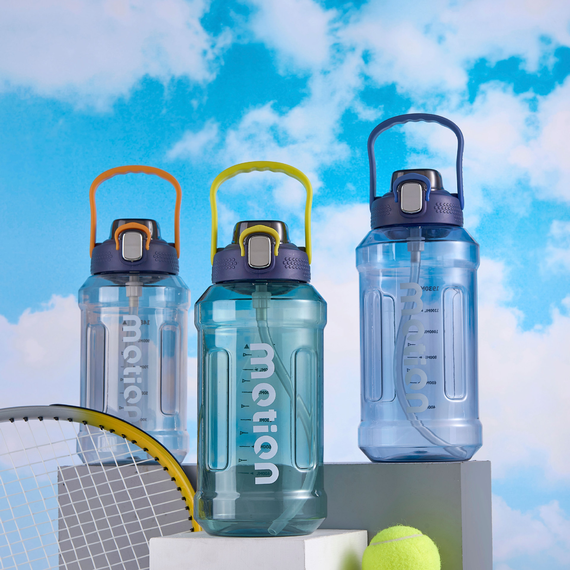 Botella de agua deportiva de verano para fitness, taza para beber de gran capacidad, contenedor de agua portátil para exteriores resistente a altas temperaturas, oferta especial.