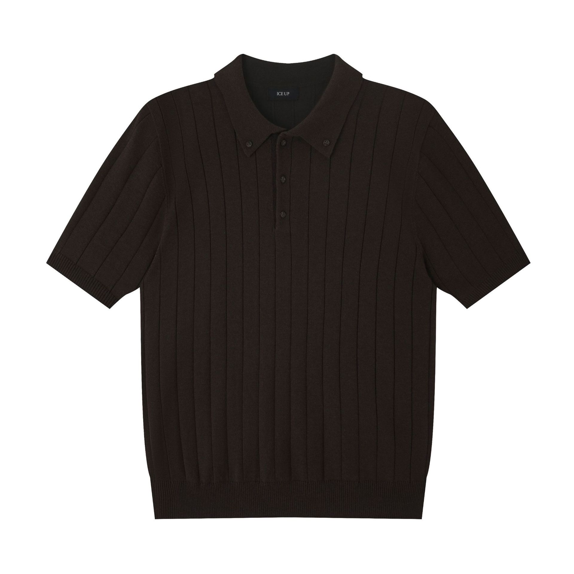 Camisas de polo de negocios de manga corta camiseta de punto de hombre a rayas de verano fábrica transfronteriza mayorista