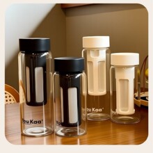 高颜值韩式简约咖啡冷萃玻璃杯茶水分离杯子ins小巧随身杯冷泡杯