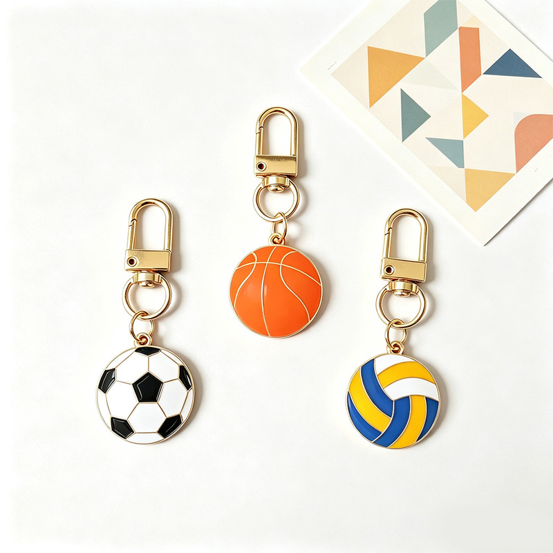 Cross-Border Sports Keychain Pendants Football Basketball Badminton Keychain Charms Event Competition Small Gifts Cross-Border Sports Keychain Pendants Football Basketball Badminton Keychain Charms Event Competition Small Gifts