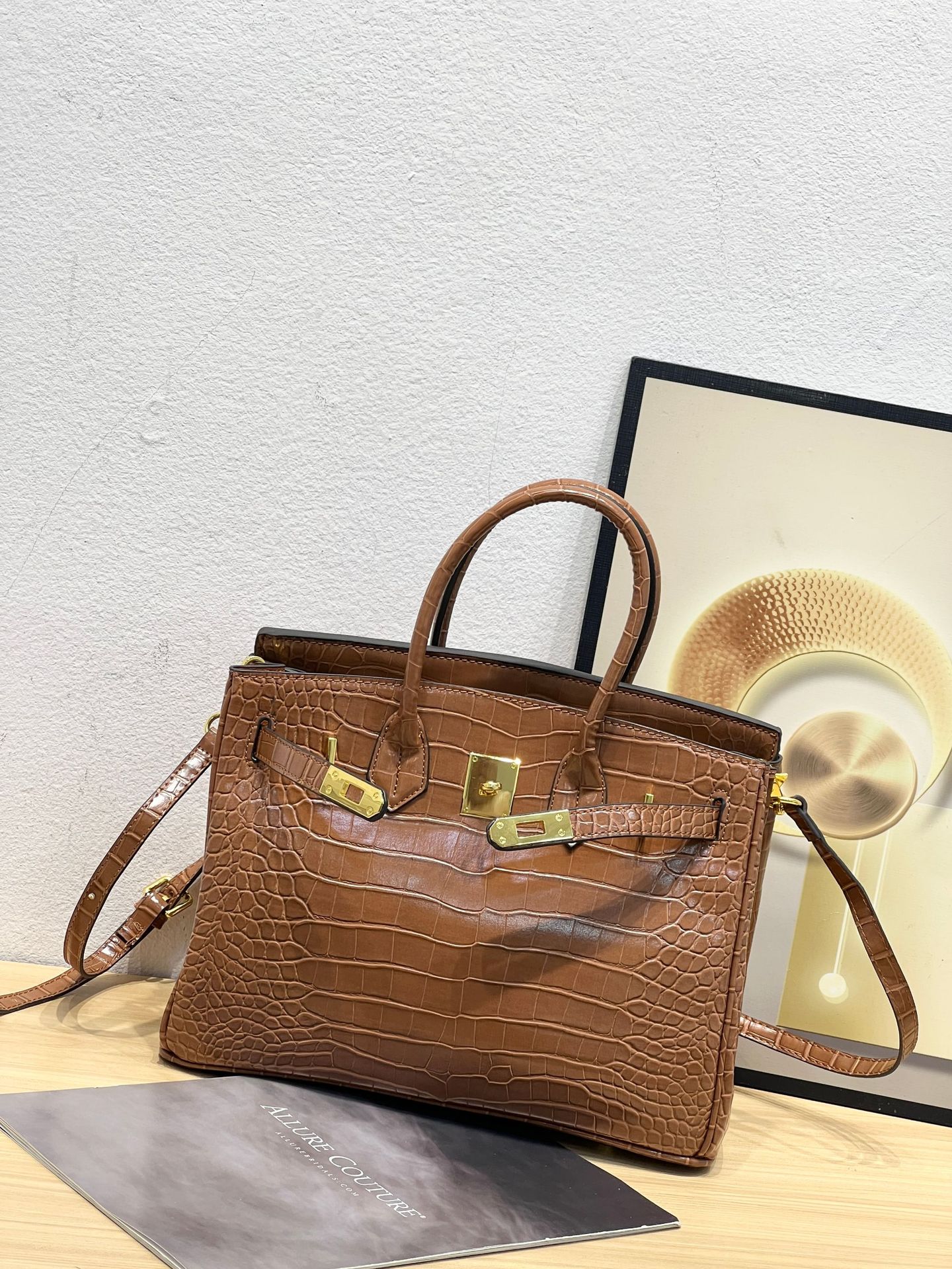 Bolso de patrón de cocodrilo de gran capacidad de alta calidad para mujer 2025 nuevo bolso de mensajero popular de todo fósforo bolso de platino portátil de moda