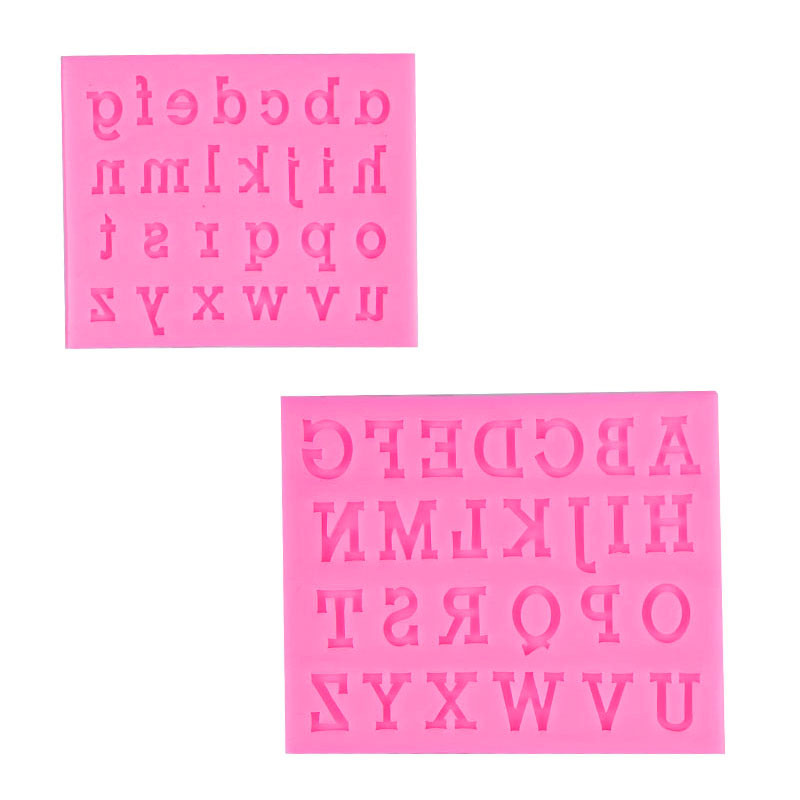 Nuevo caso letras silicona fondant molde DIY pastel decoración inglés chocolate cumpleaños decoración