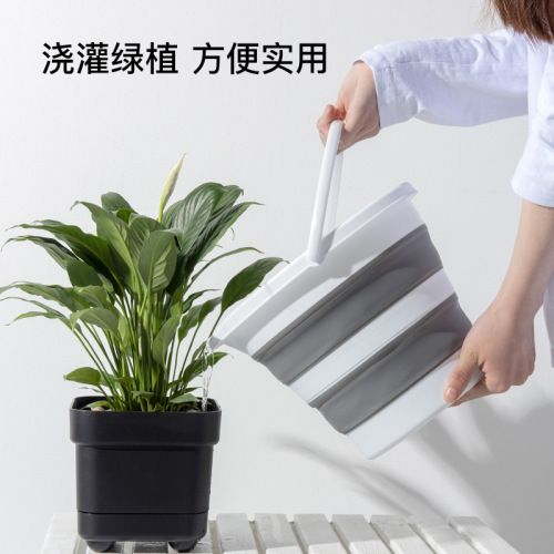 Foldable Kitchen Daily Water Bucket Car Mount Outdoor Car Wash Travel Fishing Bucket Multifunctional Collapsible Large Capacity Water Bucket