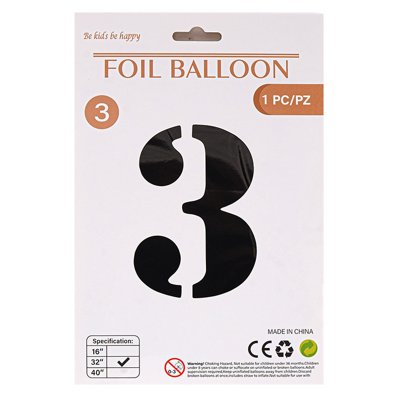 32 pulgadas Tarjeta de papel digital OPP globo de embalaje independiente fiesta de cumpleaños ambiente decorativo globo