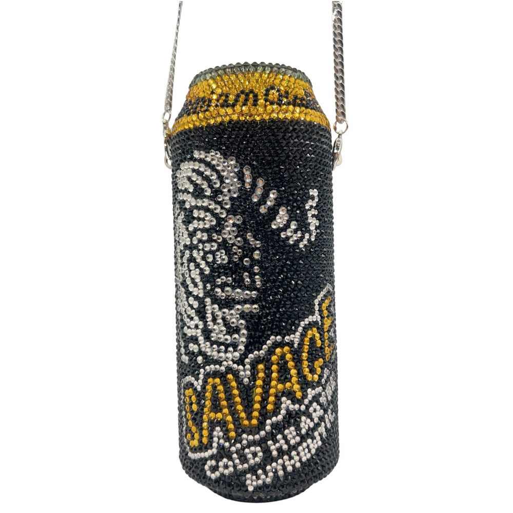 Pop-top cristal clutch nuevo paquete de cena de diamante de goma fácil de tirar, bolso de mano de diamante de mujer